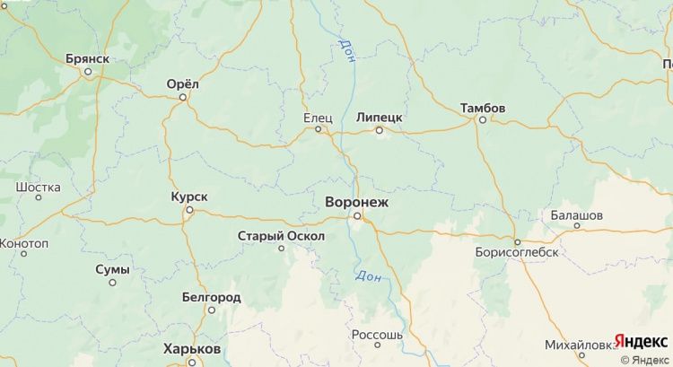 Карта курск воронеж