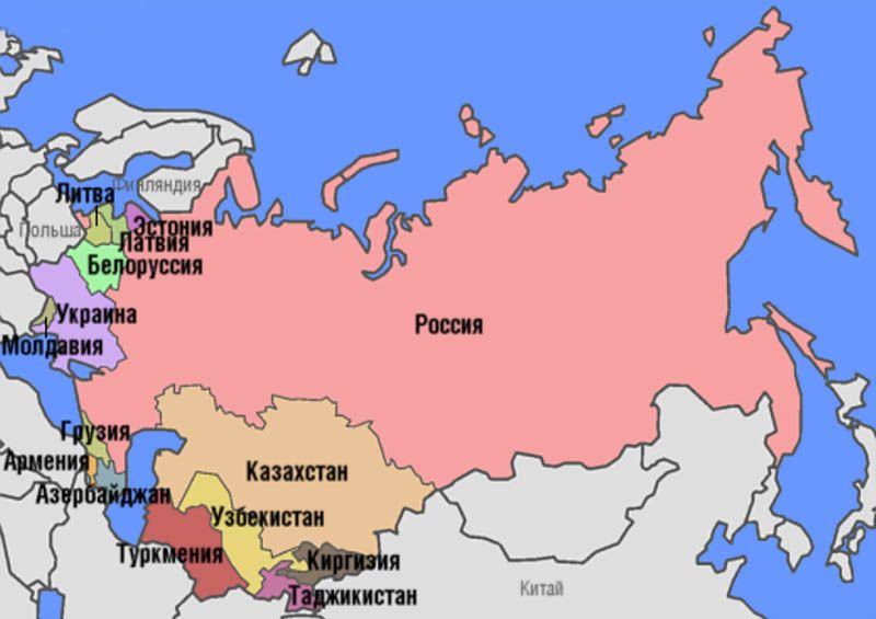 Карта 1991 год