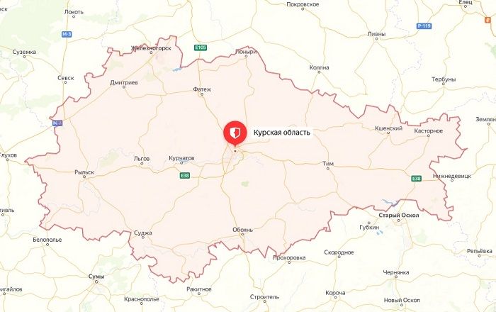 Сколько километров от украинской границы до курска
190