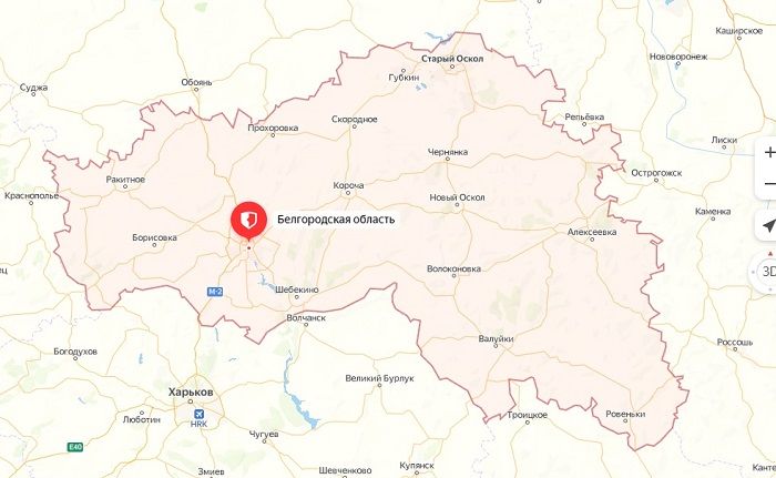 Карта белгородской обл с границами с украиной