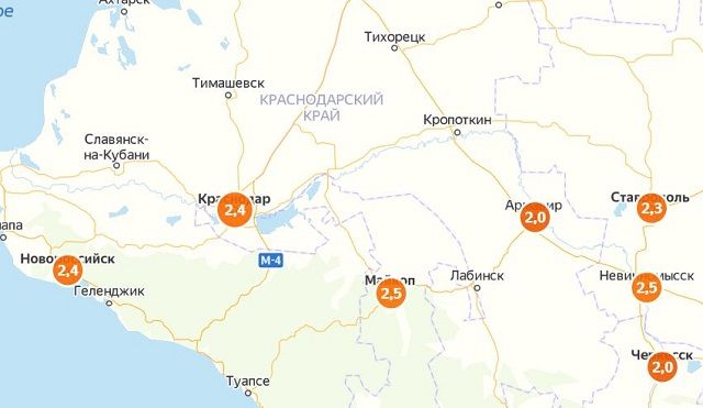Тимашевск славянск на кубани карта