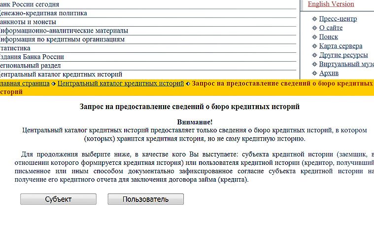 Запрос в бки образец